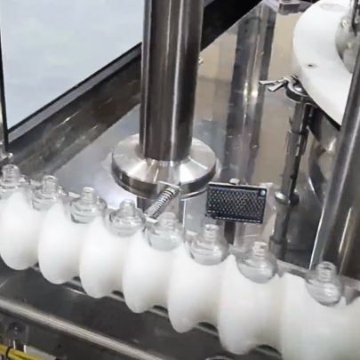 ATEX-rated Monoblock system for efficient production of Glass Air Freshener Bottles at 400 u.p.m.