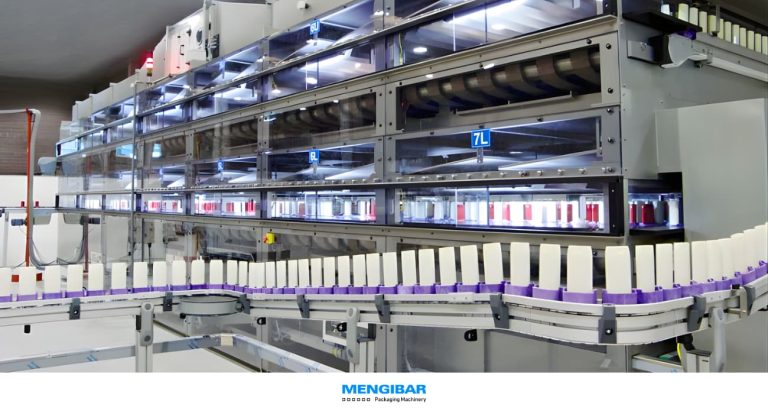 Air cooling tunnel for hot filling line in cosmetics production