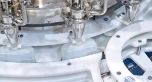 High-speed monoblock filling machine integrating filling and capping for cosmetic products